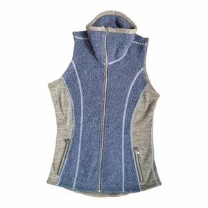Kuhl Women's Kozet Wool Fleece Vest Full Zip Sleeveless Size XS Blue